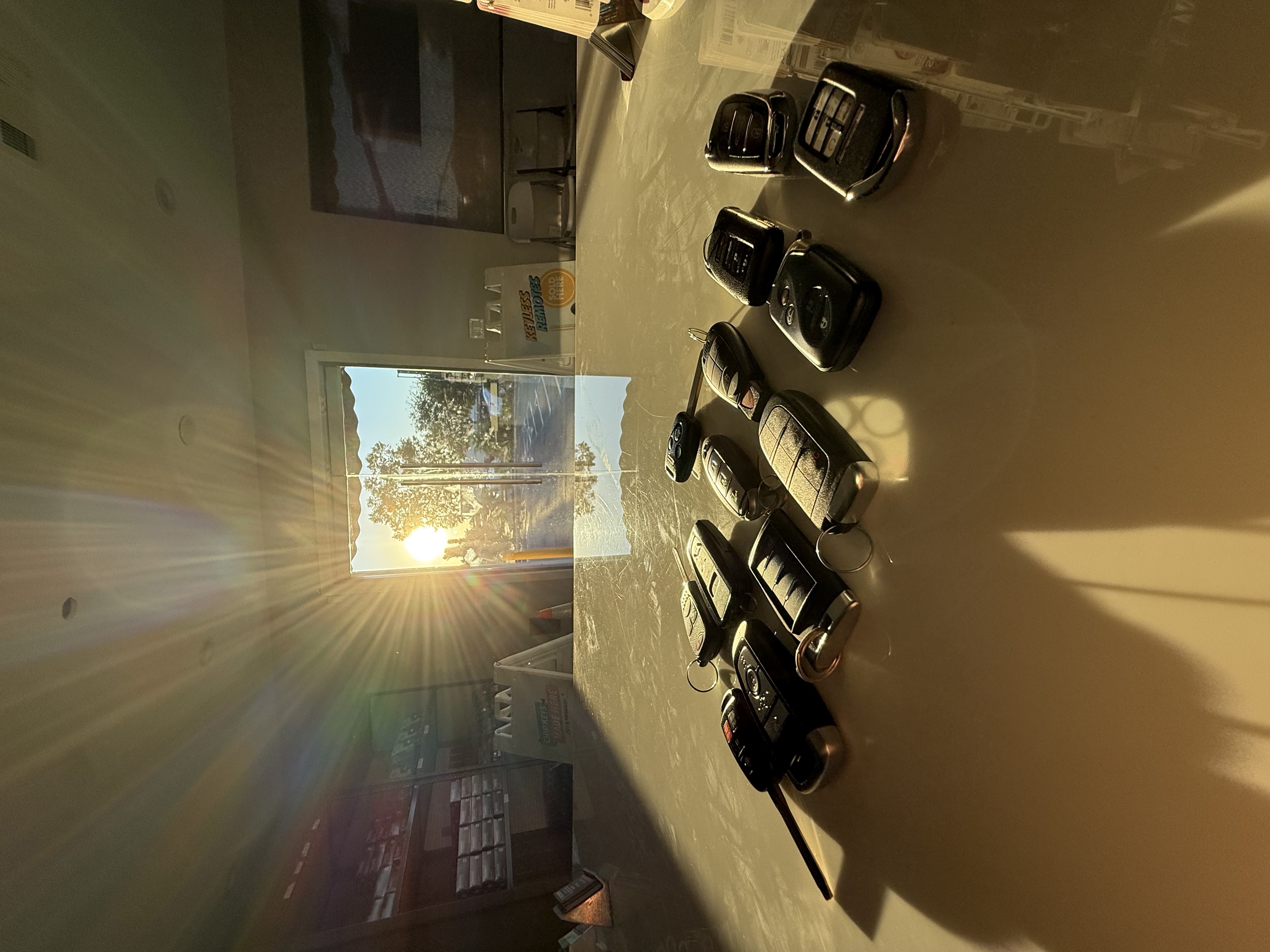 Lineup of transponder keys at Tin Locksmith